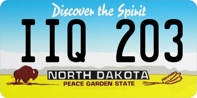 ND license plate IIQ203