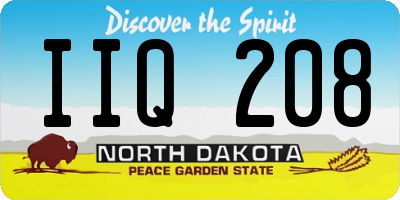 ND license plate IIQ208