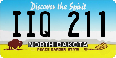 ND license plate IIQ211