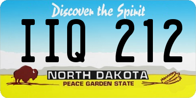 ND license plate IIQ212