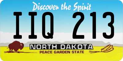 ND license plate IIQ213