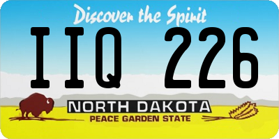 ND license plate IIQ226