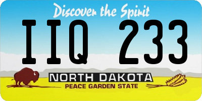 ND license plate IIQ233