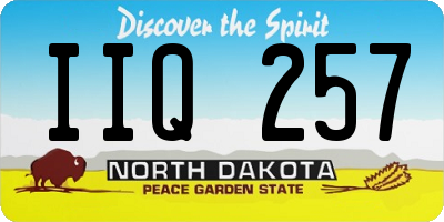 ND license plate IIQ257