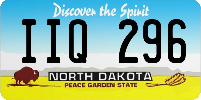 ND license plate IIQ296