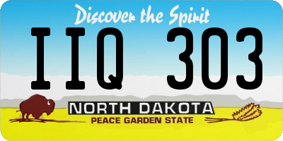 ND license plate IIQ303