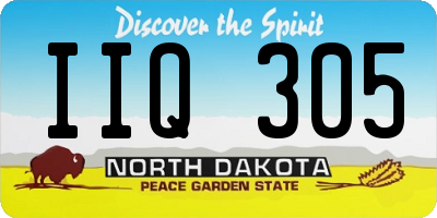 ND license plate IIQ305