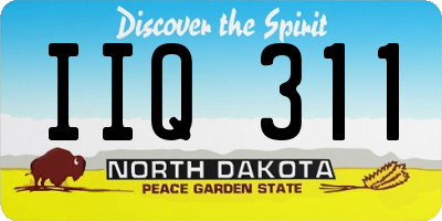 ND license plate IIQ311
