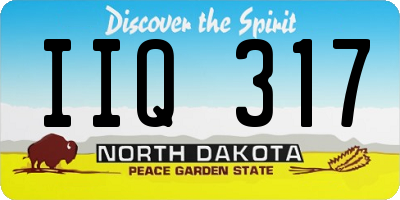 ND license plate IIQ317