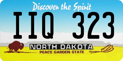 ND license plate IIQ323