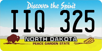 ND license plate IIQ325