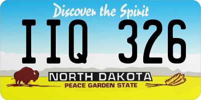 ND license plate IIQ326