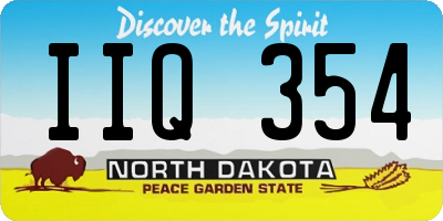 ND license plate IIQ354