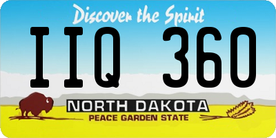 ND license plate IIQ360