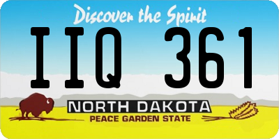 ND license plate IIQ361