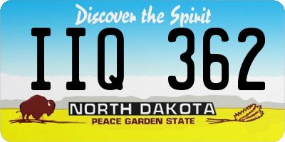 ND license plate IIQ362