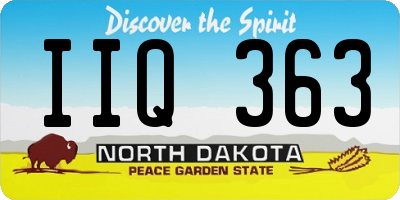 ND license plate IIQ363