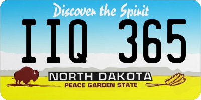 ND license plate IIQ365