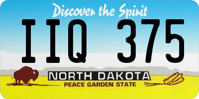 ND license plate IIQ375