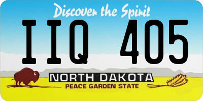 ND license plate IIQ405
