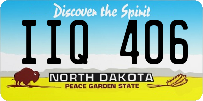 ND license plate IIQ406