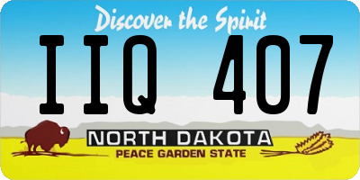 ND license plate IIQ407