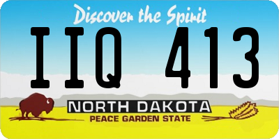 ND license plate IIQ413