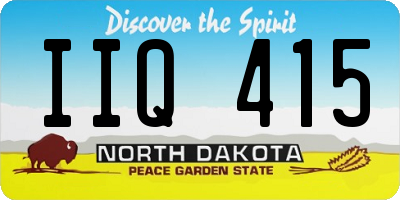 ND license plate IIQ415