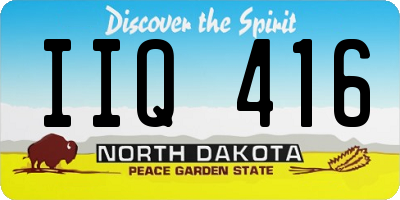 ND license plate IIQ416