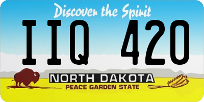 ND license plate IIQ420