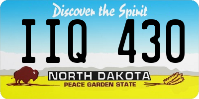 ND license plate IIQ430
