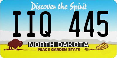 ND license plate IIQ445