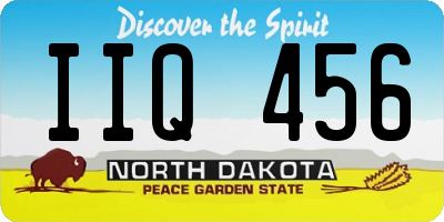 ND license plate IIQ456