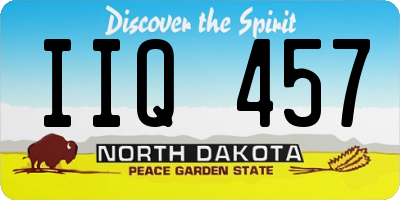 ND license plate IIQ457