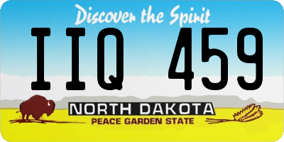ND license plate IIQ459