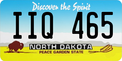 ND license plate IIQ465