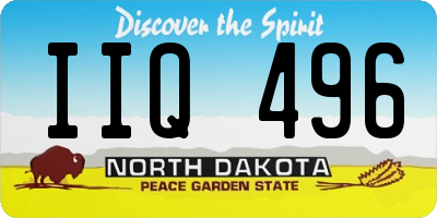 ND license plate IIQ496