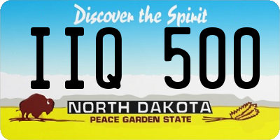 ND license plate IIQ500