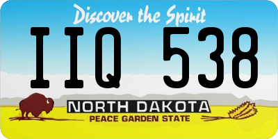 ND license plate IIQ538