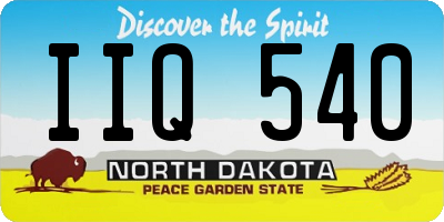 ND license plate IIQ540