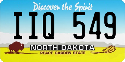 ND license plate IIQ549