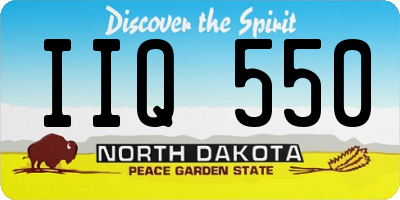ND license plate IIQ550