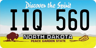ND license plate IIQ560