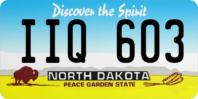 ND license plate IIQ603