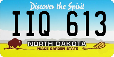 ND license plate IIQ613