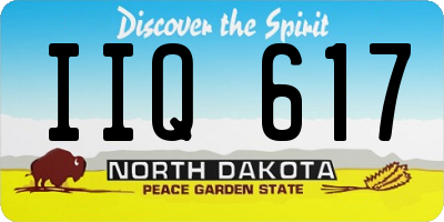 ND license plate IIQ617