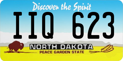 ND license plate IIQ623