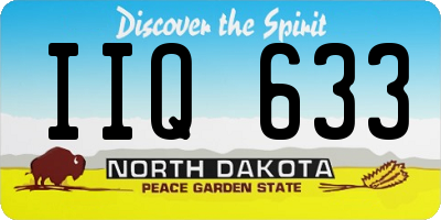 ND license plate IIQ633