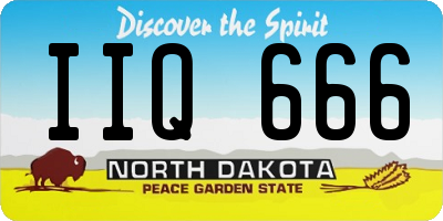 ND license plate IIQ666