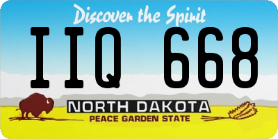 ND license plate IIQ668
